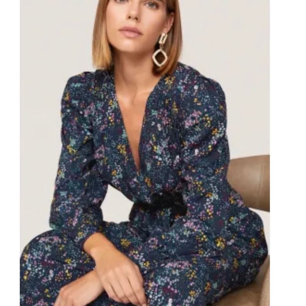 Derek Lam Collective Blue Floral dress - Picture 4 of 10